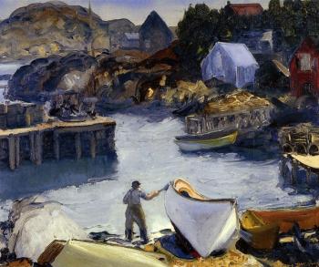 George Bellows : Cleaning His Lobster Boat